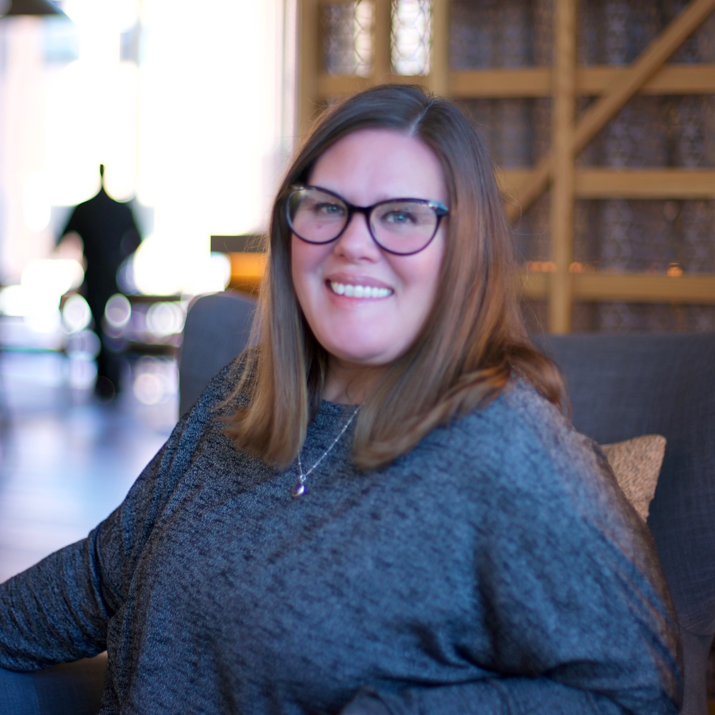 candid photo of Holly Barrett